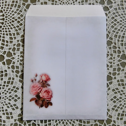 アンティークで可愛いフレーム付きの薔薇柄ギフト袋セット（Ｍサイズ） 10枚目の画像