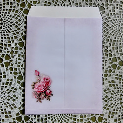 アンティークで可愛いフレーム付きの薔薇柄ギフト袋セット（Ｍサイズ） 8枚目の画像