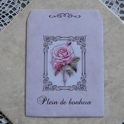 アンティークで可愛いフレーム付きの薔薇柄ギフト袋セット（Sサイズ） 7枚目の画像