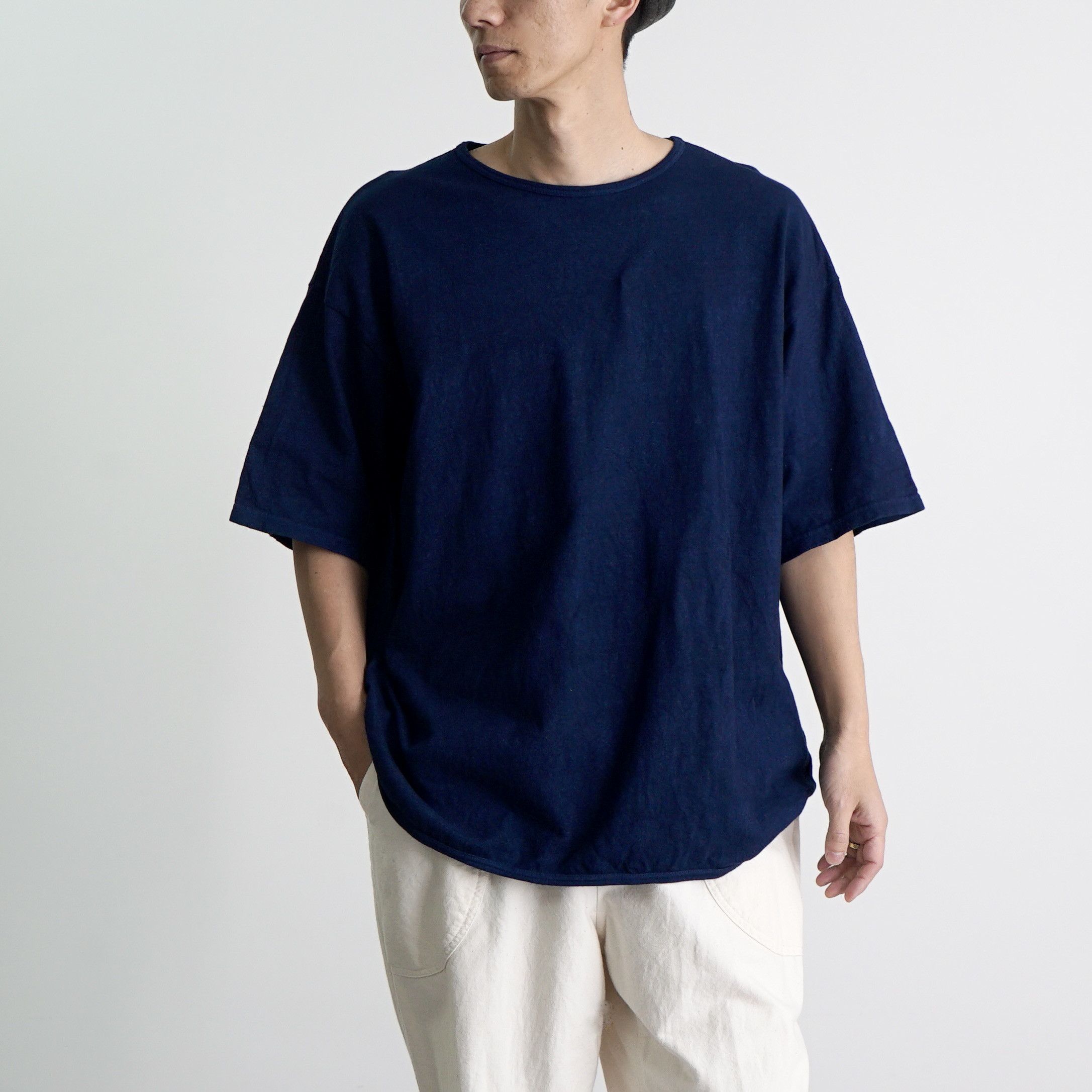 【在庫限り】 Tシャツ ネイビー GLADHAND ニット トップス