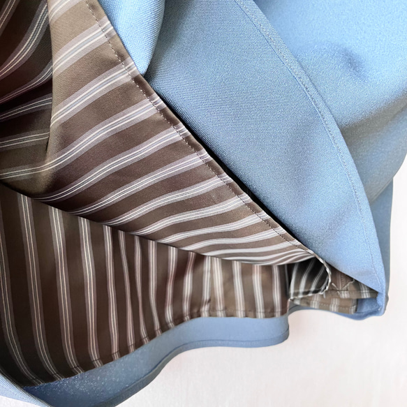 〈親子コーデセット〉肩パールボタンのジャンパースカート【おそろいフォーマル/ブルーグレー（青系）/肩パールボタン/子供服 10枚目の画像