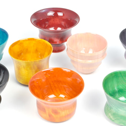 ■　SAKE CUP Colorful レッド　ＳＲ-1185（１点物） 3枚目の画像