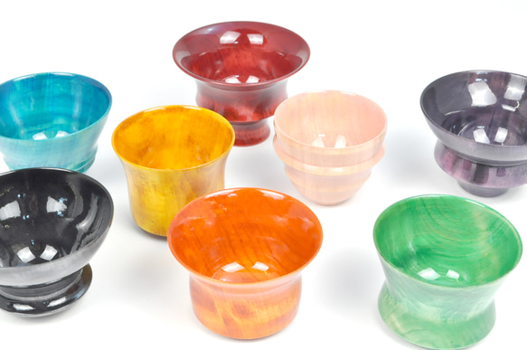 ■　SAKE CUP Colorful レッド　ＳＲ-1185（１点物） 3枚目の画像