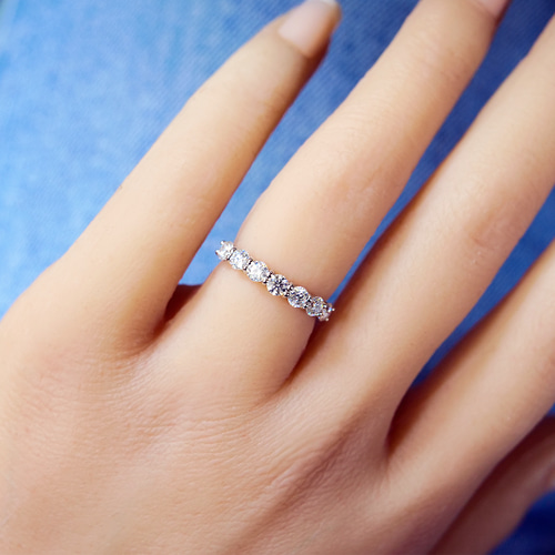 0.7ct エタニティリング ハーフ エタニティ リング ダイヤ 0.7ct エタニティリング ハーフ エタニティ リング ダイヤ