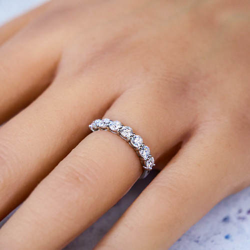 0.7ct エタニティリング ハーフ エタニティ リング ダイヤ 0.7ct エタニティリング ハーフ エタニティ リング ダイヤ