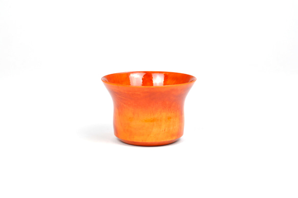 ■　SAKE CUP Colorful オレンジ　ＳＲ-1187（１点物） 2枚目の画像