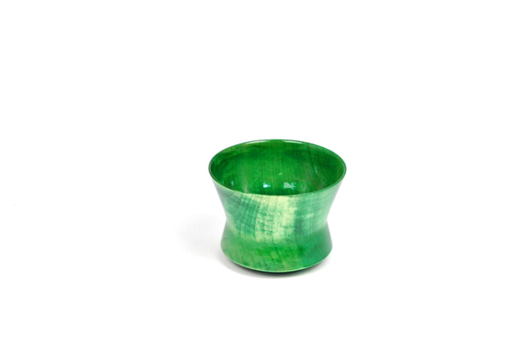 ■　SAKE CUP Colorful グリーン　ＳＲ-1188（１点物） 1枚目の画像