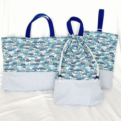 入園入学グッズ セット リバティ 男の子 トートバッグ レッスンバッグ