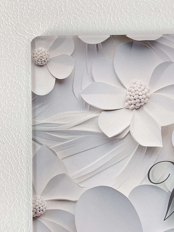 立体感のある花柄　アクリルスタンド　アクリル表札・卓上看板　　 4枚目の画像