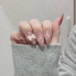 ネイル ネイルチップオーダー マグネット ワンホン ちゅるん ハート 韓国 ネイル ネイルチップオーダー マグネット ワンホン ちゅるん ハート