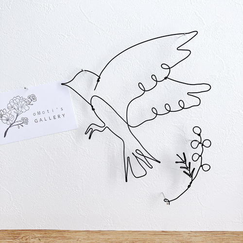 鳥は春を告げて ワイヤーアート ワイヤークラフト ウォール