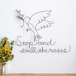 ミモザと小鳥のワイヤーアート｜「鳥は春を告げて」春のインテリア・プチギフトに 3枚目の画像