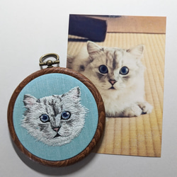 ねこ　猫　うちの子似顔絵刺繍 7枚目の画像