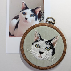 ねこ　猫　うちの子似顔絵刺繍 9枚目の画像