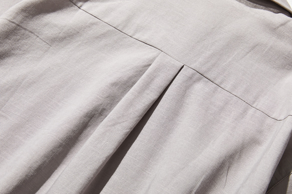 ★樣品僅售1件★棉麻洋裝 Marueli 洋裝 短袖 淺灰色 210705-8 第10張的照片