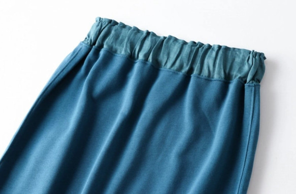 ★僅樣品銷售1件★舒適整潔 衛衣裙 長裙 孔雀藍 210905-4 第2張的照片