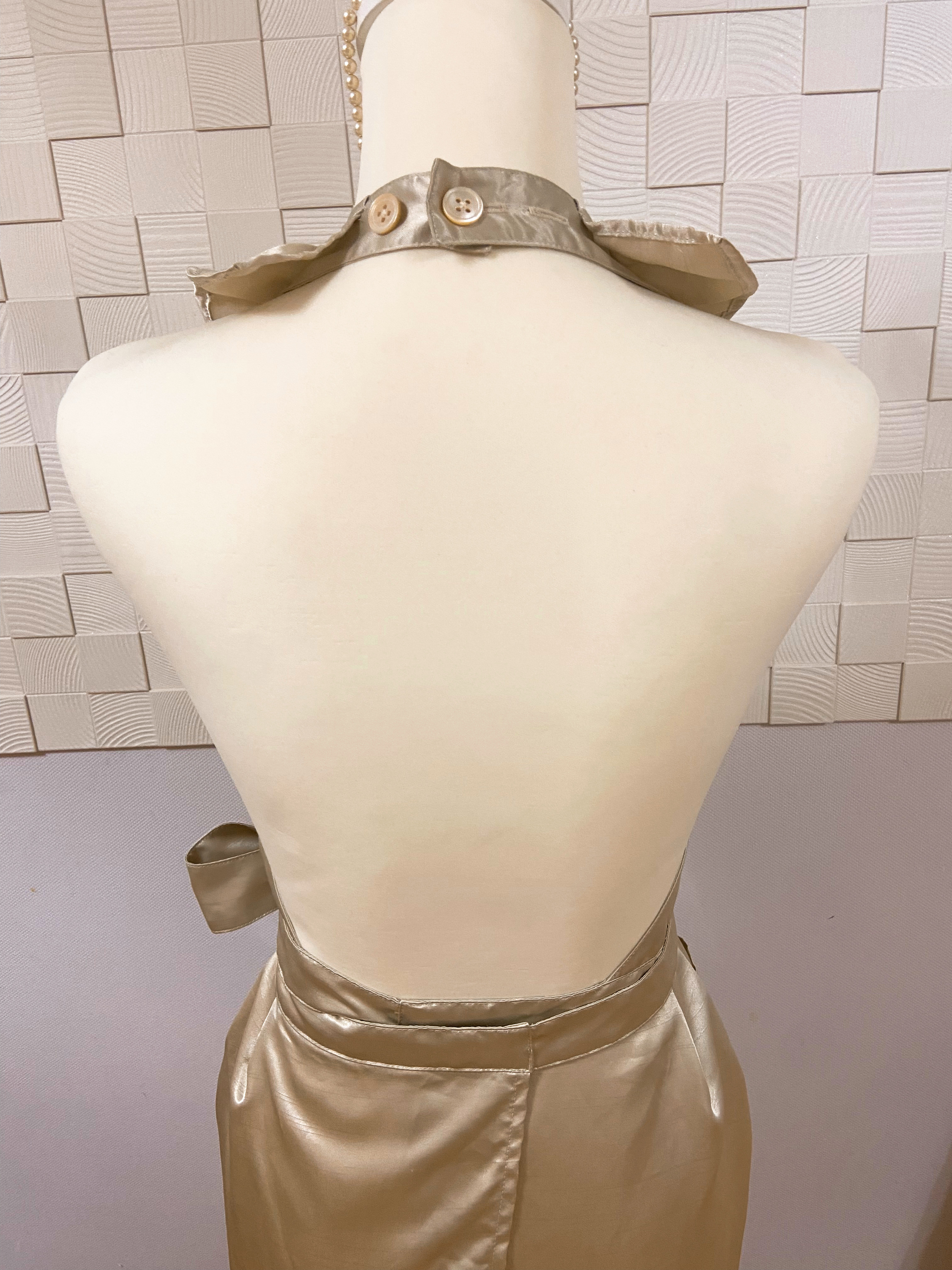 サテンフリル　ドレスエプロン