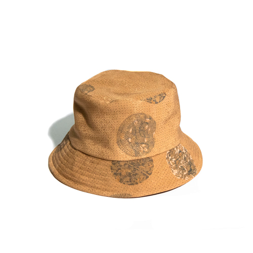 黄土色ゴールド、シルク着物リメイク、バケツハット MZ original