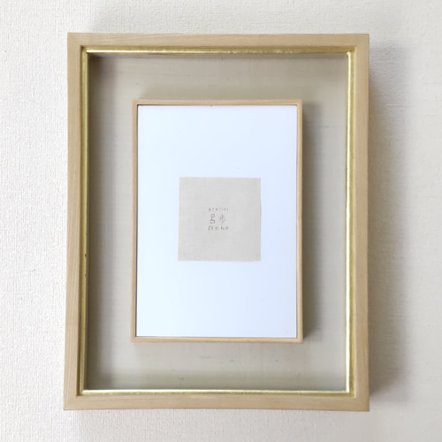 受注制作」天然木 無垢 ボックス型額縁 面先付き SMサイズ
