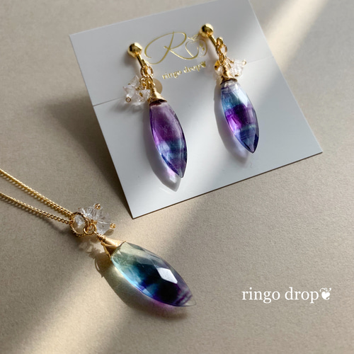 ✴︎キレイ色を纏う✴︎ 【C】レインボーフローライト・ ハーキマー