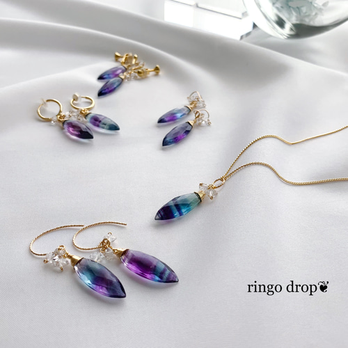 ✴︎キレイ色を纏う✴︎ 【C】レインボーフローライト・ ハーキマー