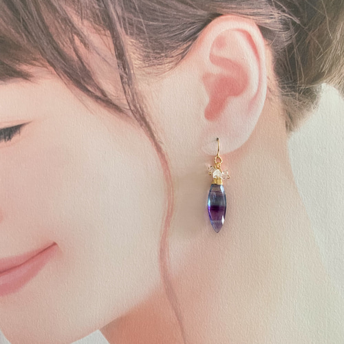 ✴︎キレイ色を纏う✴︎ 【C】レインボーフローライト・ ハーキマー