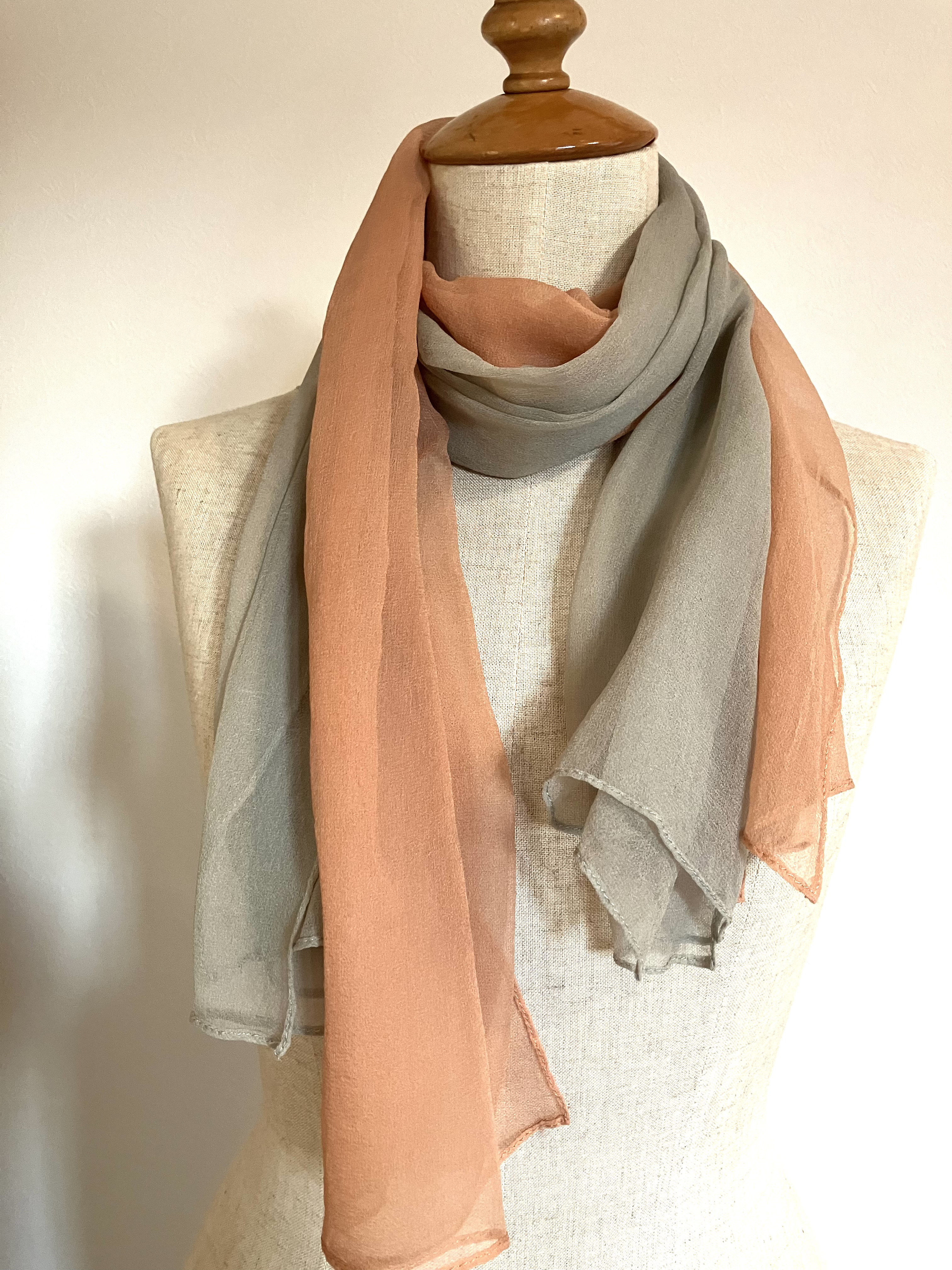 桜染め、蓬染めシルクシホォン 母の日xギフトセット