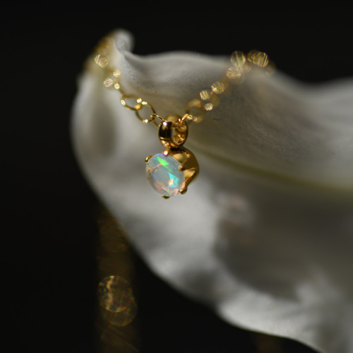高品質オパールのシルバー925 / 14KGF ネックレス 天然石