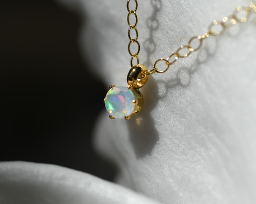 高品質オパールのシルバー925 / 14KGF ネックレス 天然石