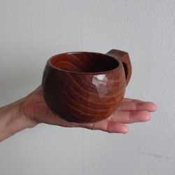 本桑の一木彫りコーヒーカップ　 5枚目の画像