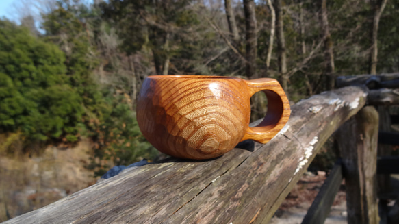 本欅の一木彫りコーヒーカップ マグカップ 良岳 通販 17461648｜Creema