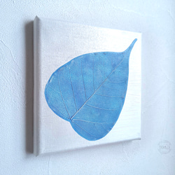 ブルー｜菩提樹の葉アート 5枚目の画像