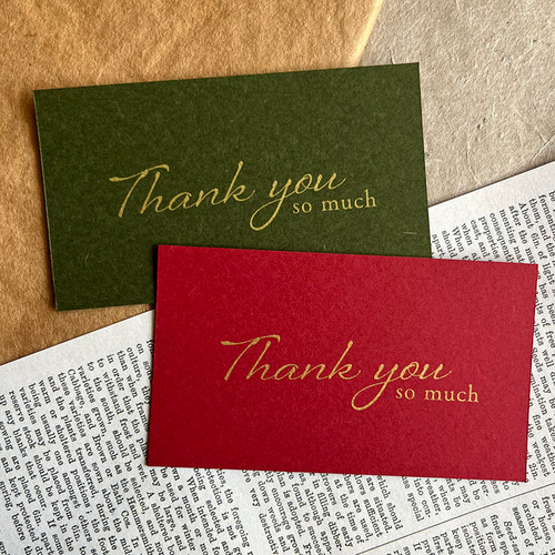 大人っぽい リッチな サンキューカード メッセージカード STRIPED PONY