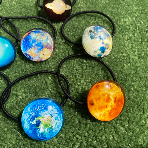 惑星 ヘアゴム 一個 ヘアゴム スーパー☆マホミヤ 通販 17462004