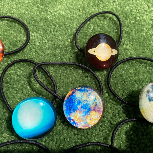 惑星 ヘアゴム 一個 ヘアゴム スーパー☆マホミヤ 通販 17462004