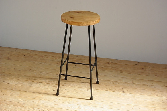 オーダー品 / アイアン　ハイスツール　ironstool (high)　高さ65㎝　2脚分 4枚目の画像