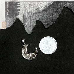 お月様　ネックレス　コインアクセサリー　本物の硬貨を使用　ペンダント　トップ　月　 3枚目の画像