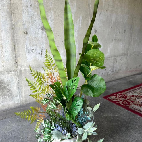 光触媒 人工観葉植物 ウォールグリーン 造花 サンスベリア9226 光触媒