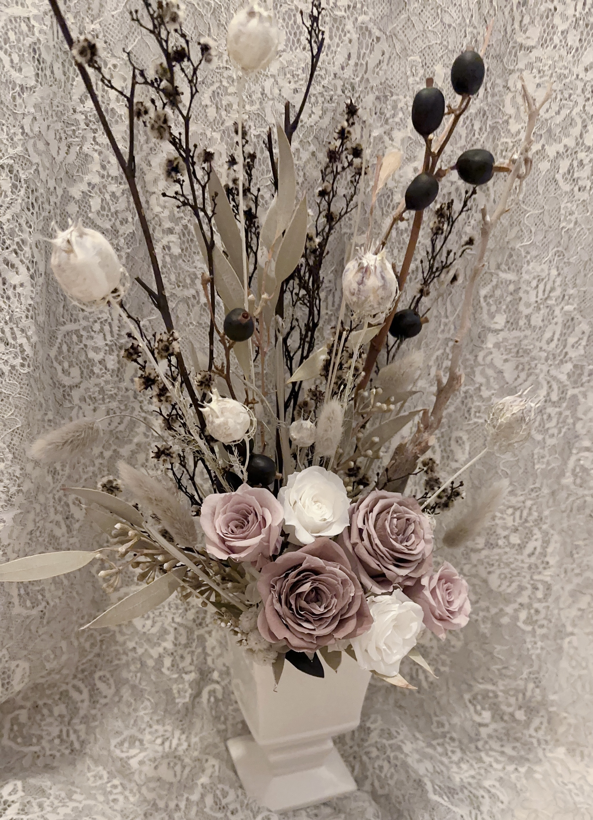 ❤️SALE❤️shabby chicブラックベリーグレーベージュアレンジ❤️