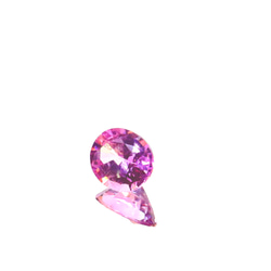 ピンクサファイア　蛍光　バイカラー　オーバルミックスカット　ルース 鑑別書付き 0.491ct サファイア　宝石　GEM 5枚目の画像