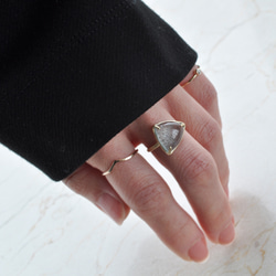 【K10】Moss Aquamarine Ring  モスアクアマリン リング 8枚目の画像