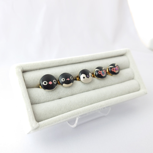 ペンギン ピンブローチ 顔だけペンギン漆ピンブローチ ブローチ ululu 通販 17462625