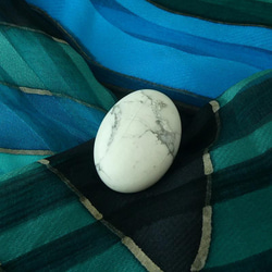 天然石スカーフクリップ-1. モノトーン　ブルー　天然石ブローチ　スカーフ留め　天然石　 17枚目の画像