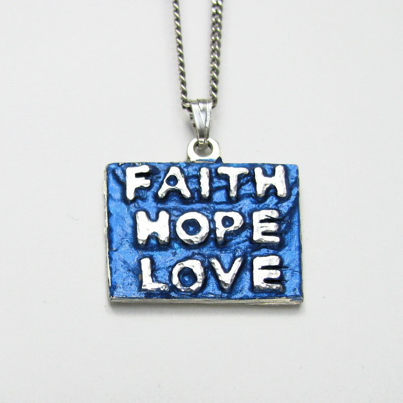 イエス・聖母マリア・教義・聖霊・使徒などを表した作品　「信仰・希望・愛」のペンダント①　ac94　好評です