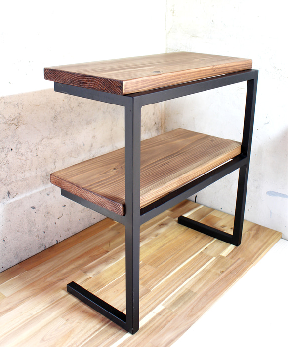 アイアン2段トースターラック・角パイプ仕様 10枚目の画像