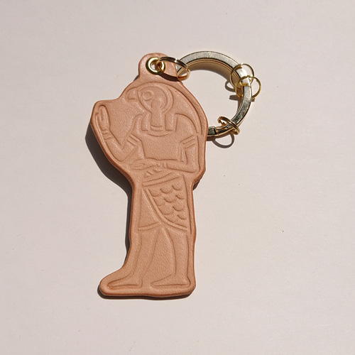 レザーで古代エジプトなキーホルダー(ホルス神) キーホルダー ノップ