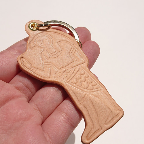 レザーで古代エジプトなキーホルダー(ホルス神) キーホルダー ノップ