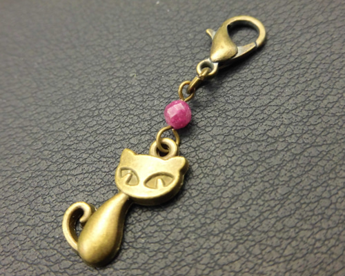 7月誕生石】ルビー×猫の大人可愛いチャーム 461 マスク