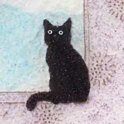【ガラス】猫 シルエット #7 3枚目の画像