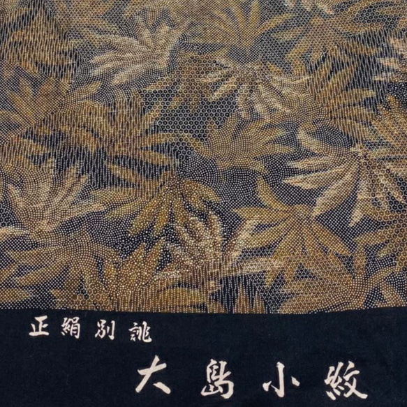 *和服布* 由染色大島和立湧紬製成的成人平子腰帶，半寬。長435cm。 第11張的照片